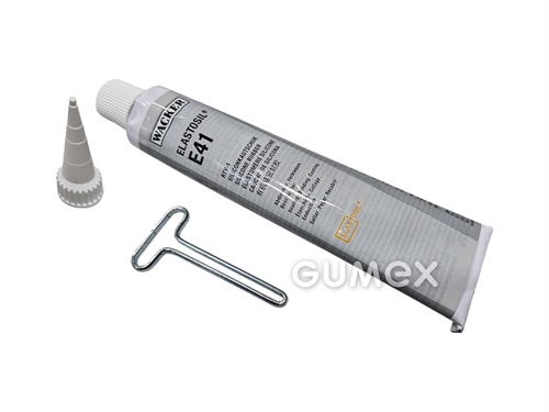 ELASTOSIL E-41, Tube 90ml, Viskosität 65000mPa*s bei 23°C, Dichte 1,12g/cm³,-45/+180°C, transparent, 